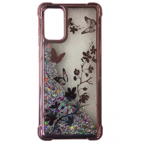 Samsung Galaxy S20 Plus Waterfall Protective Case Rose Gold Butterfly